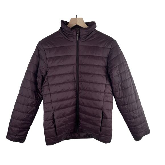 Mens Goodfellow‎ Co Puffer Jacket Small Burgundy Water Resistant Wind Resistant - Picture 1 of 8